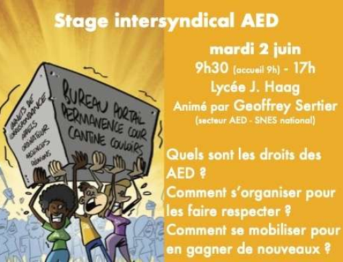 Stage Droits des AED 2 juin : inscriptions ouvertes