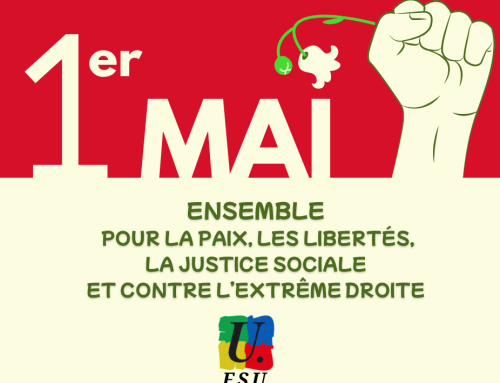 1ER MAI : Besançon 10H30 Esplanade des droits Humains et Audincourt 10H place du Marché