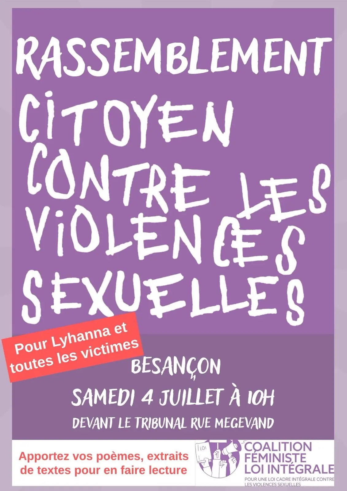4 juillet 10h contre les violences sexuelles